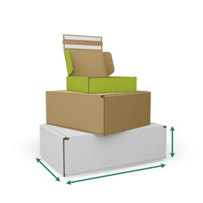 Hinged lid box with adhesive strip - free format