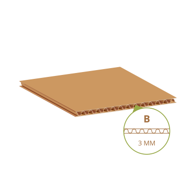 B-corrugated cardboard boxes