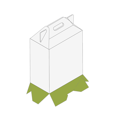 Tragegriffschachtel mit Automatikboden