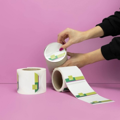 Etiketten wiederabl&ouml;sbar - Rund