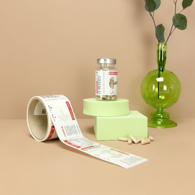 roll labels transparent