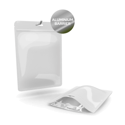 PET/ALU/PE-Folienverbung weiß mit Aluminum