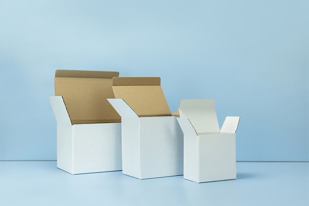 Produktverpackung aus Wellpappe unbedruckt Produktverpackung aus Wellpappe unbedruckt