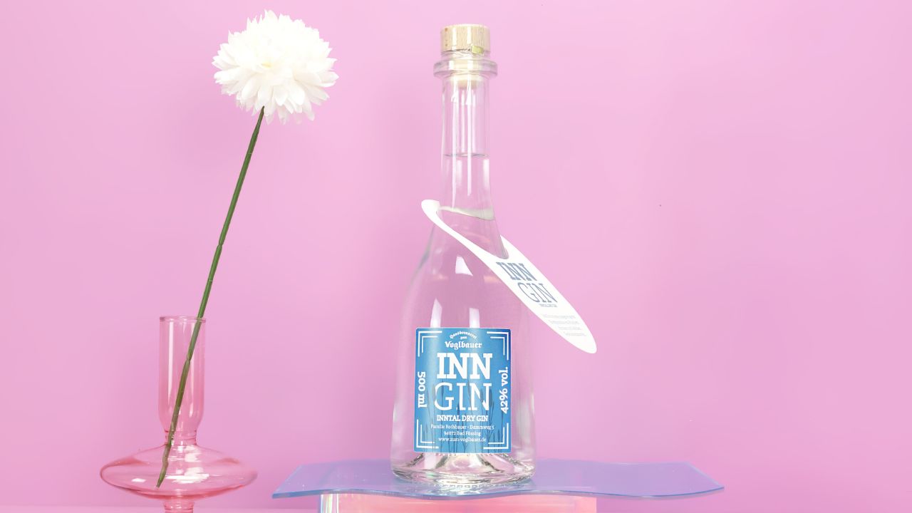 Gin Etiketten Strukturpapier