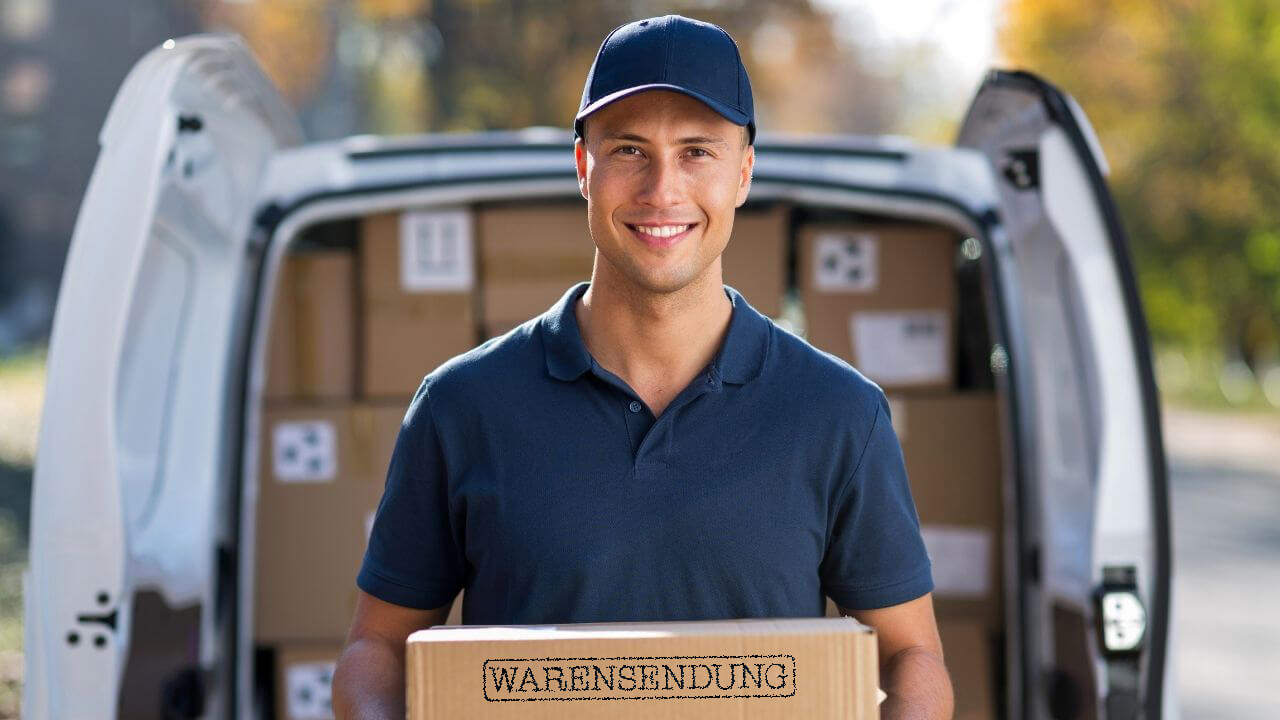 Zustellung der Warensendung durch Versanddienstleiter