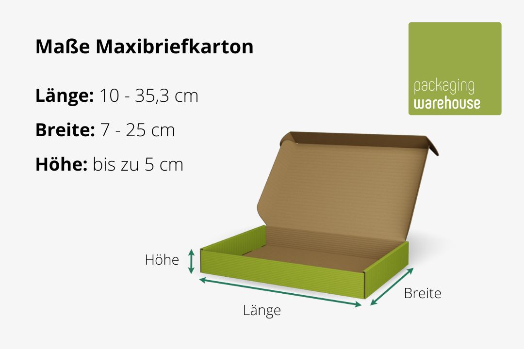 Infografik: Maxibrief Größe Infografik: Maxibrief Größe