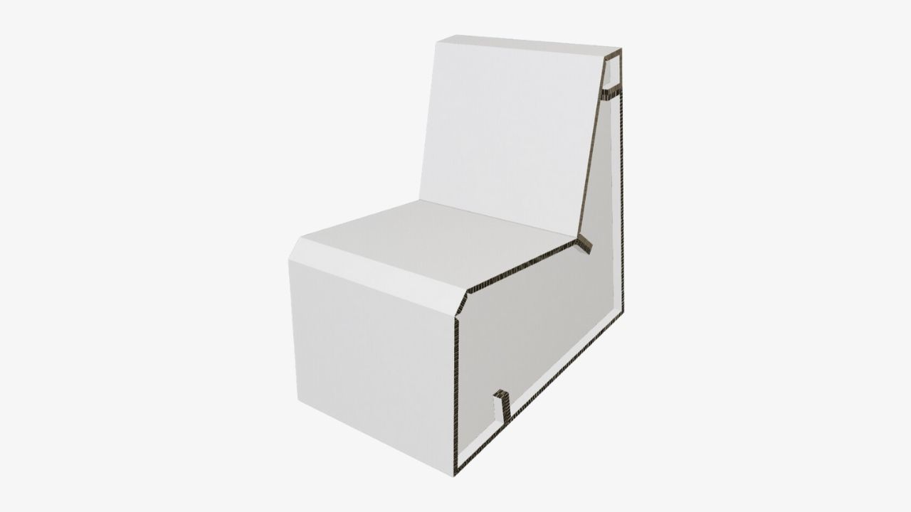 Hocker aus Wellpappe