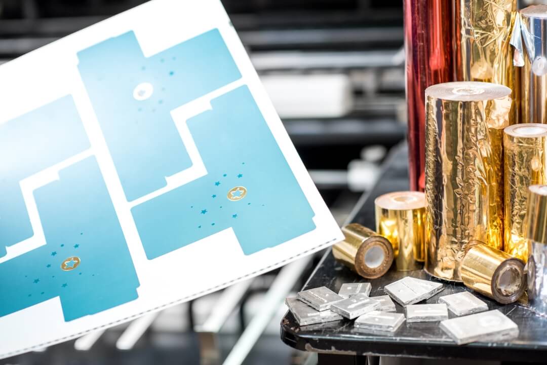 Herstellungsprozess Faltschachteln mit Heißfolienprägung Herstellungsprozess Faltschachteln mit Heißfolienprägung