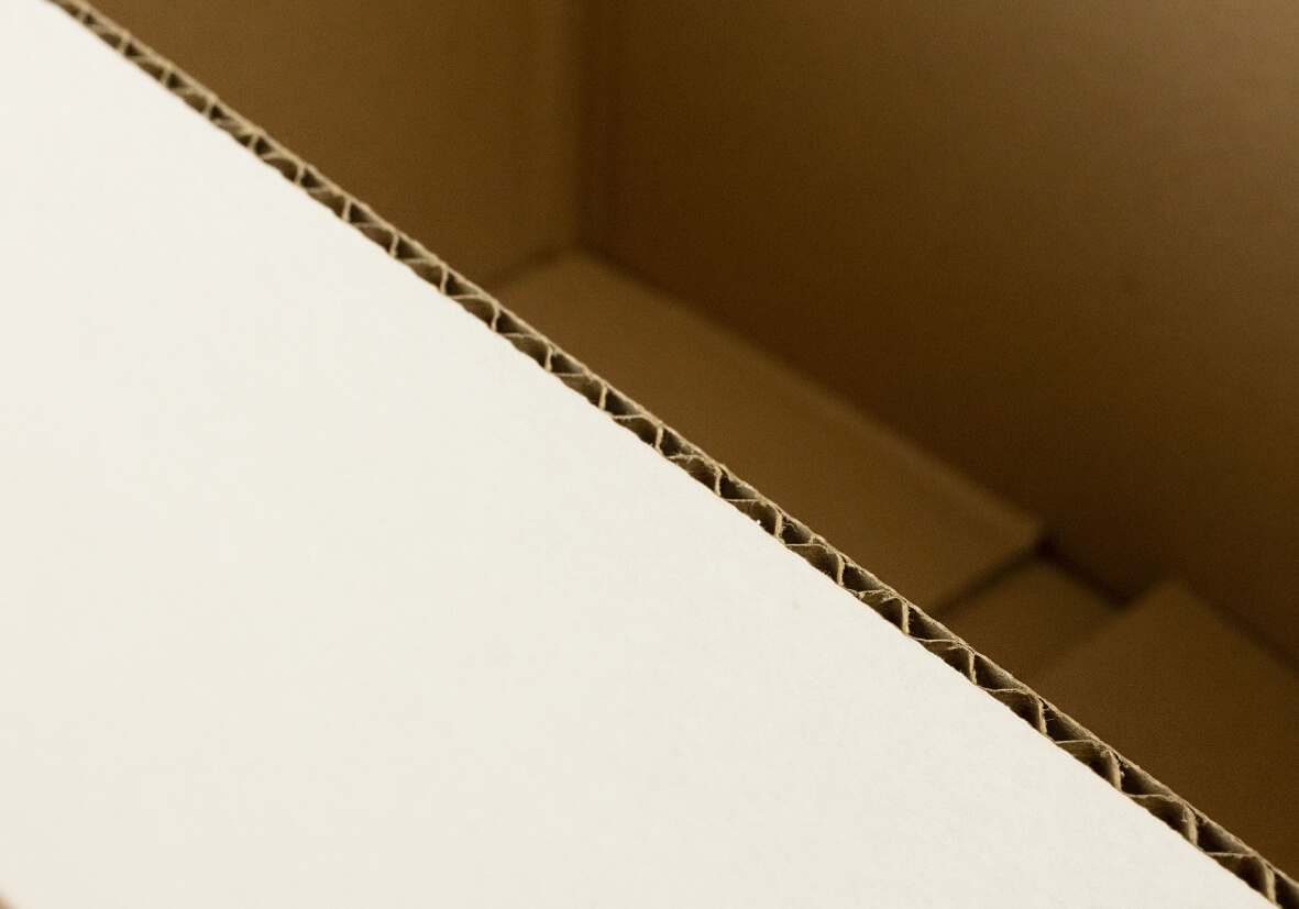 Aufbau von Wellpappe mit Testliner Aufbau von Wellpappe mit Testliner