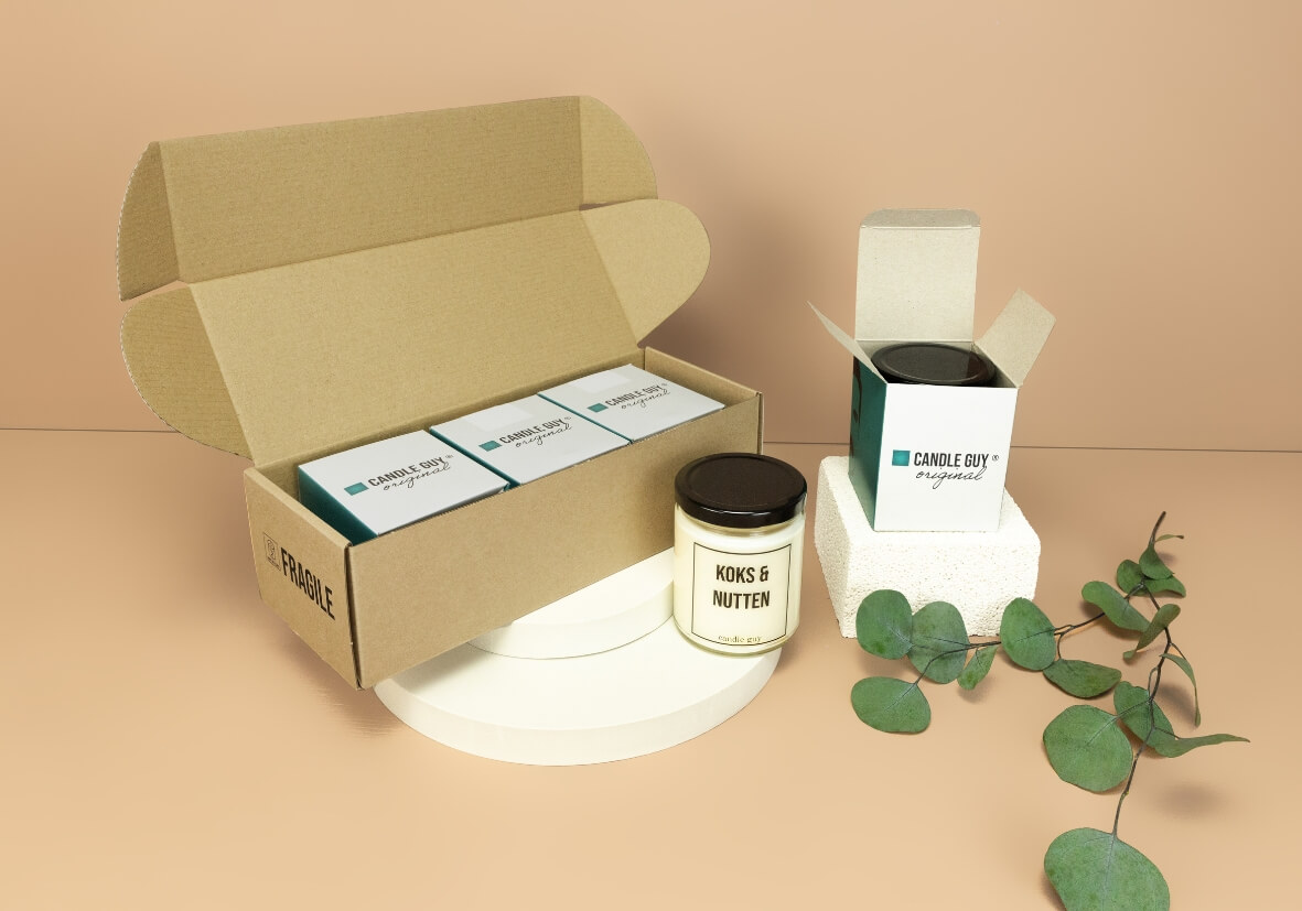 Brauner Kraftliner bedruckt Brauner Kraftliner bedruckt