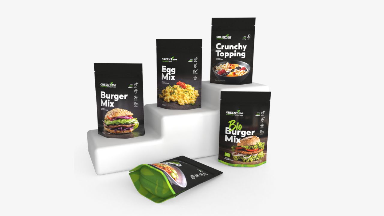 Ziplock bags made from natural paper, printed in white