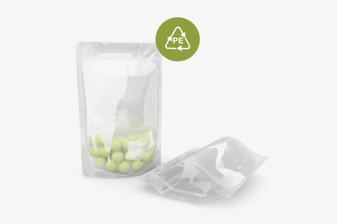 Durchsichtige PE Standbodenbeutel 