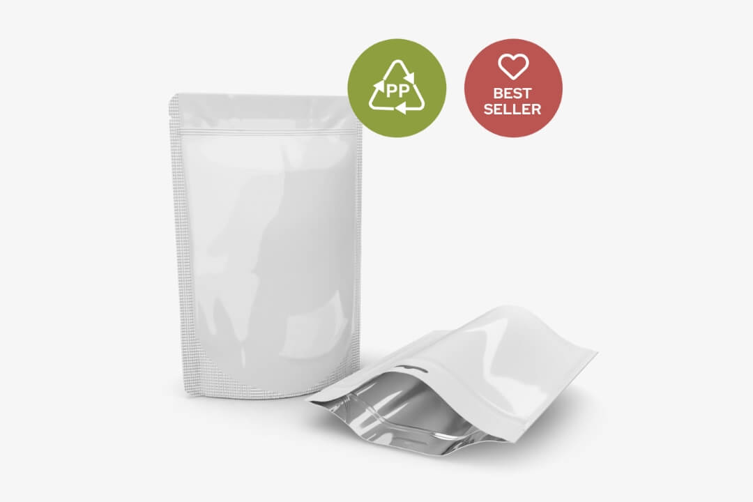 Unbedruckte PP Standbodenbeutel