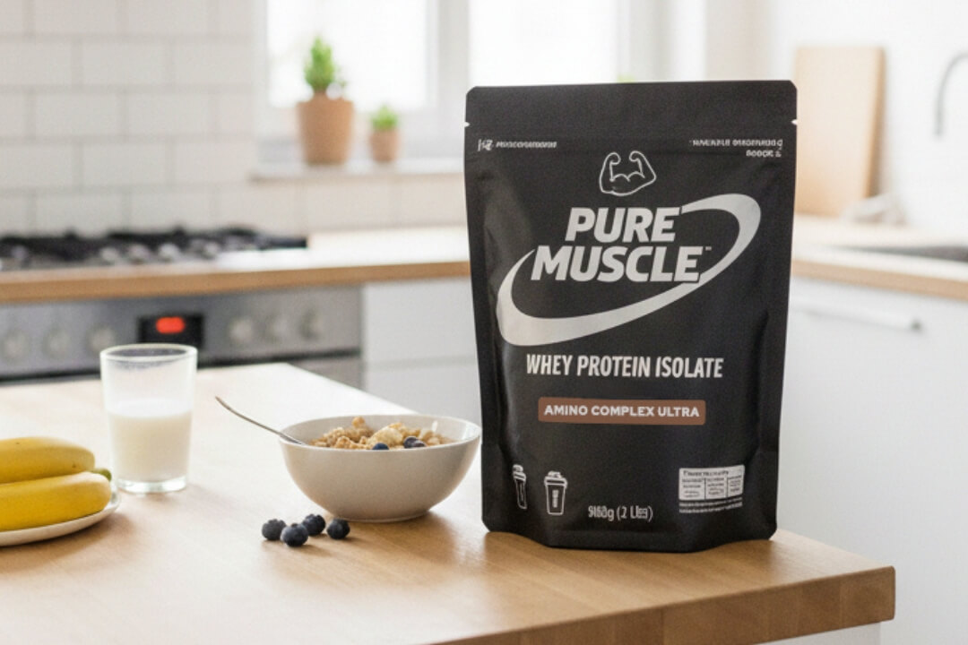 Bedruckter Standbodenbeutel für Protein Pulver