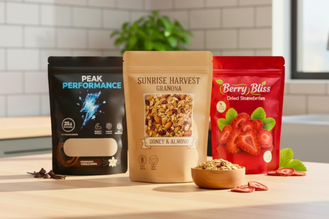 Standbodenbeutel individuell an Ihr Produkt angepasst 