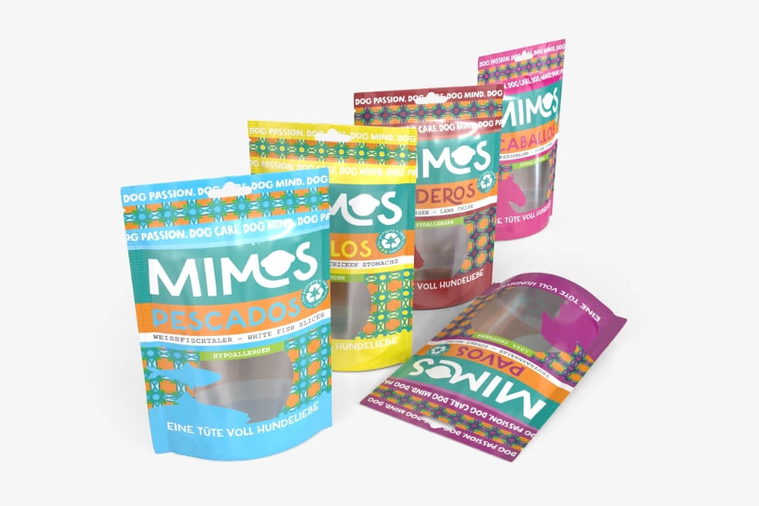 Individuell bedruckte Standbodenbeutel mit Sichtfenster