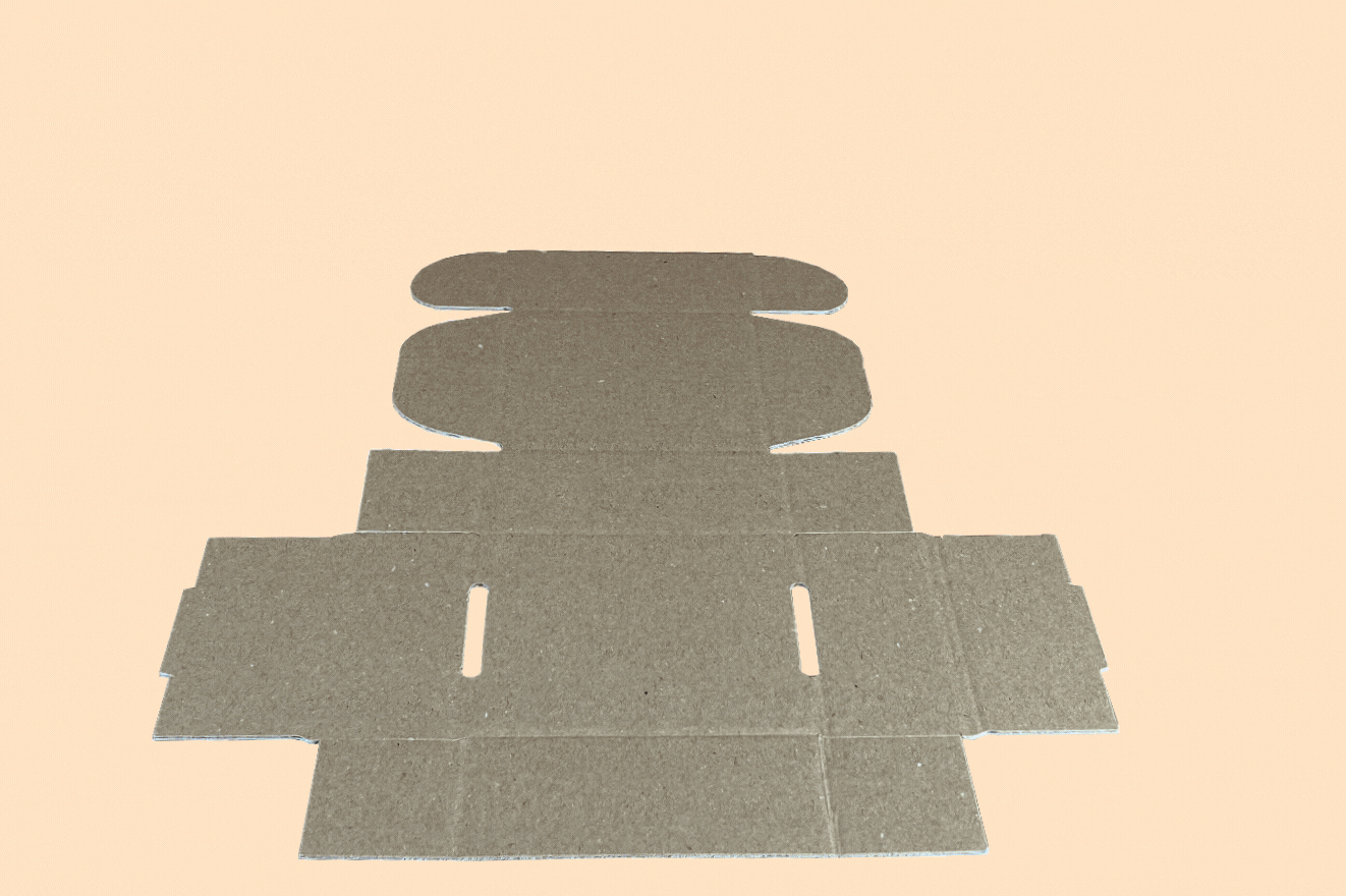 Struttura del cartone con coperchio pieghevole Struttura del cartone con coperchio pieghevole