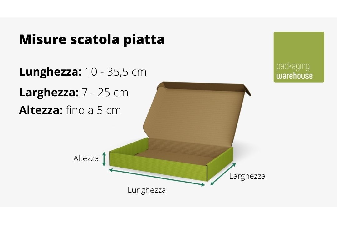 Scatola piatta in cartone ondulato o cartoncino Scatola piatta in cartone ondulato o cartoncino